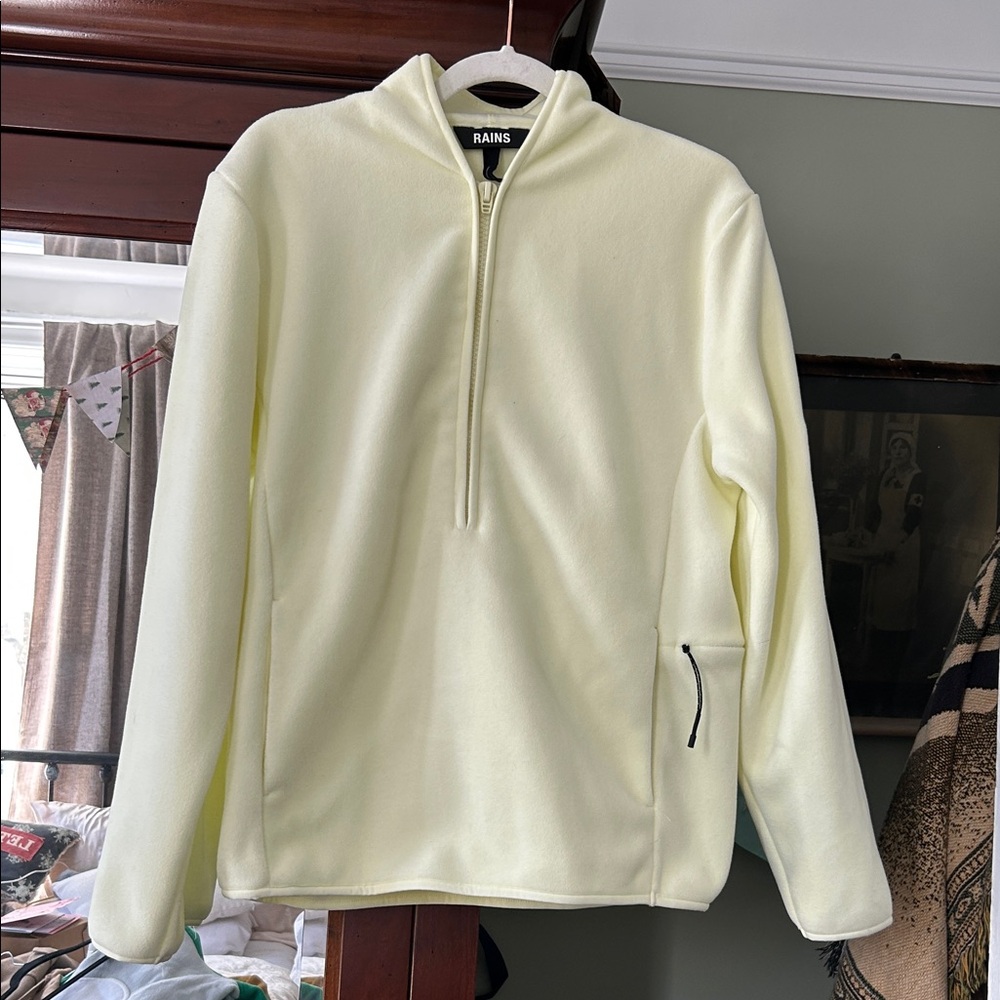 Rains Women’s Light Yellow Zip-Up Fleece